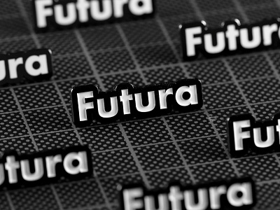 Futura Enamel Pin enamel pin font fontpins futura logo design minimal type typography