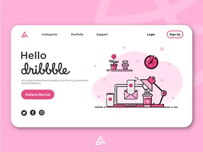 Hello dribbble @owlena bezruk