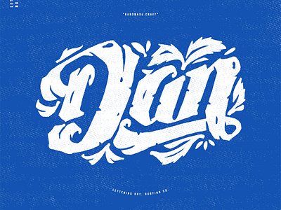 Dan brand flowers font gothic handmade handmade type letter lettering vector