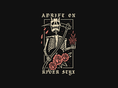 Evil - Adrift On River Styx apparel appareldesign artwork band bandart bandmerch brand clothing custom printing design graphicdesign graphictee illustration merch merchdesign teesdesign