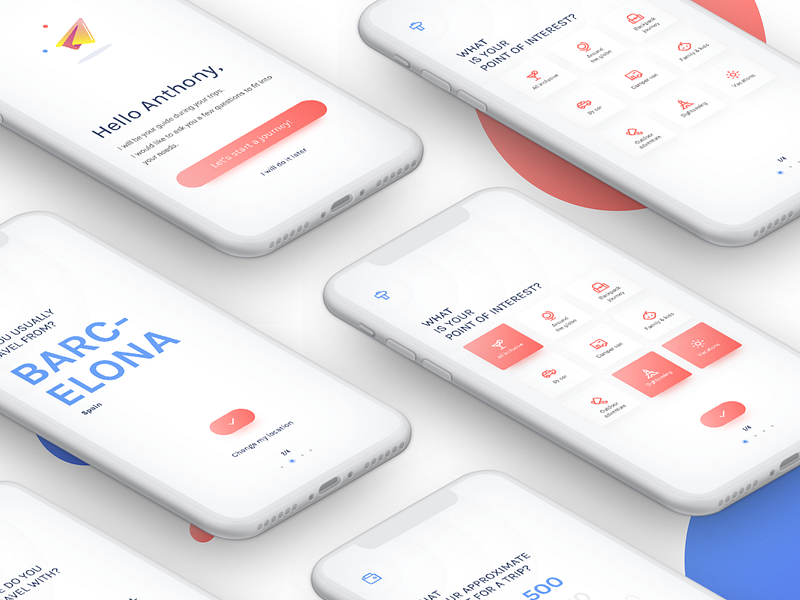 Travel assistant #sneak peek app assistant clean ui concept guideline ios onboarding steps travel travel app travel app concept travel assistant ui ux whitespace