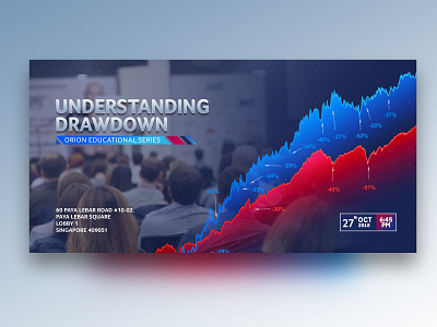 Event Invitation Web banner app demo step by step blue finance mobile ui next skip ui ux vibrant