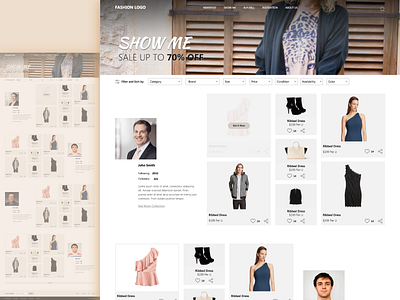 Fashion - Listing Page adobe xd concept design e commerce design interaction design landing page design ui user center design user experience design user interface design ux