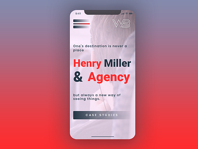 Henry Miller & Agency 📱Mobile Version animation app brand branding character css design flat html icon illustration ios logo mobile ui ux vector web website