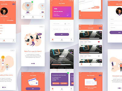 ILRN App app illustration learning app ui ux
