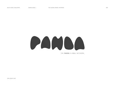 Panda Global (Logo challenge 003) blob dailylogochallange logo minimal panda