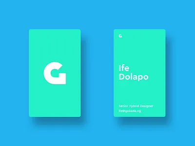 Gokada Business Card branding design gokada redesign