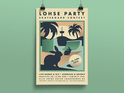 Lohse Party illustration poster skateboard skateboarding