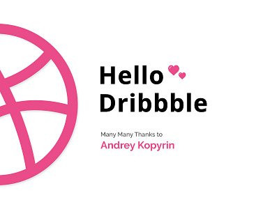 Hello Dribbble adobe photoshop cc adobe xd clean creative thank you uidesign ux design