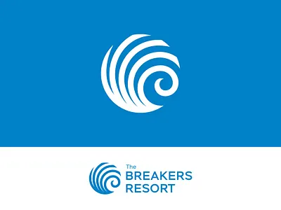 The Breakers Resort 2d design geometry icon identity logo mark minimalism resort sea water wave