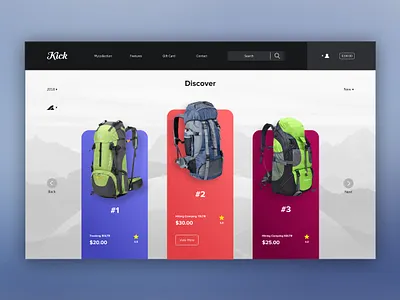 Camping Shop uidesign ux design web design