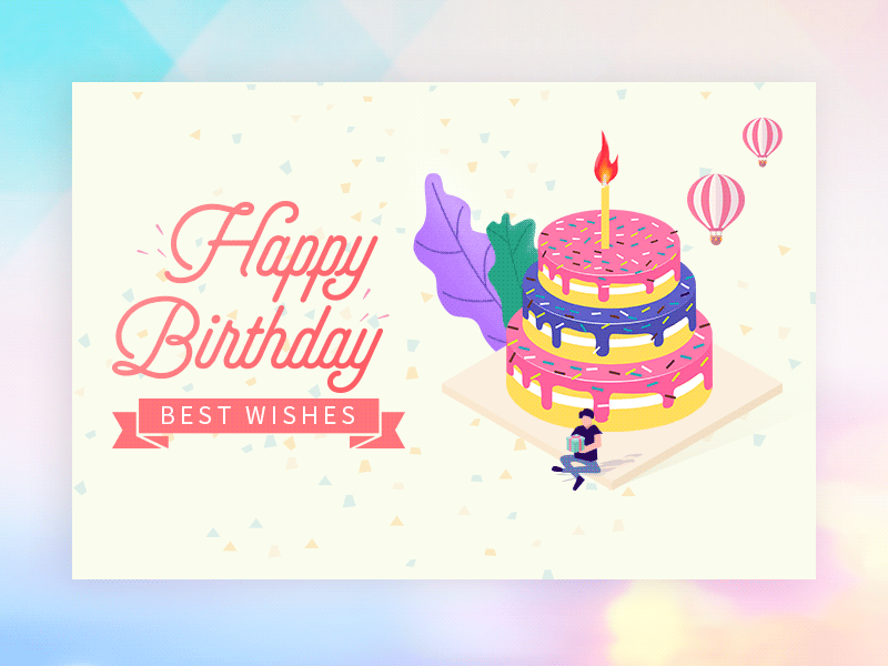 Greeting Card birthday card design dribbble. gif greeting card
