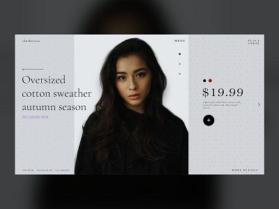 Clothesss fashion shop page abstract branding clothes clothes shop clothing clothing brand design fashion fashion brand fashionbrand graphicdesign graphics homepage landingpage minimalistic model ui ux web webdesign