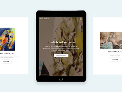The art of Heidi Reubelt - Tablet View art breakpoints clean minimal responsive design tablet ui ui design ux ux design web web design