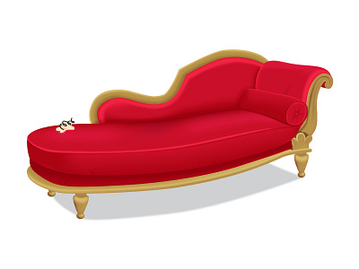 Vector old sofa cg cgart game illustration sofa