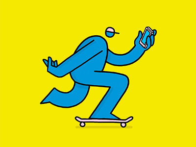 Swipe skate animation animation design colours design illustration loop motiongraphics skate traditional animation