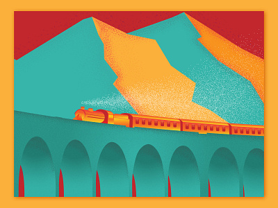 Adventures Train adventures colors creativity design dribbble elegant design freelance illustration illustrator travels