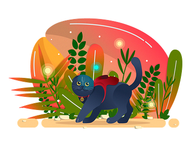 O-Nyan cat design dribbble green illustration orange pink purple red time vector