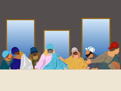 Last supper of banking banking concept design illustration jesus ui venmo