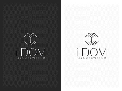 I Dom Branding (Furniture & Space Design) branding design illustration interior design logo metallic minimal silver vector