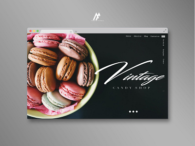 VINTAGE Candy Shop Interface - 2018 art candy candyshop design flat graphic art graphic arts illustration interface interface design logo minimal modern shop simple vintage web website website banner website concept