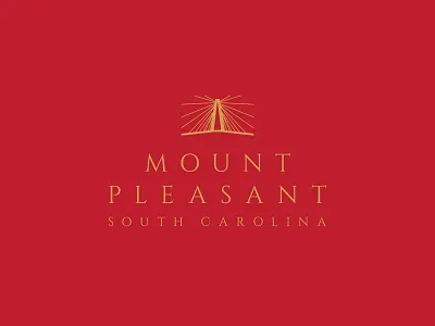 Mount Pleasant - Logo architecture branding bridge gold logo monogram pitch red south carolina sun yellow