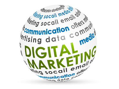 Digital Marketing Info-graphic 3D Circle design illustration infographic logo