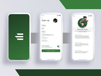 HSAD Network App app design sign up form sports ui