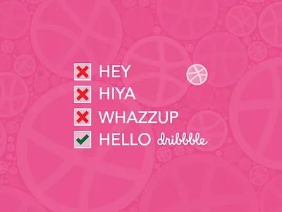 Hello Dribbble circles dots dribbble first shot illustration