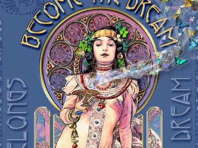 Mucha.Maiden Poster design illustration