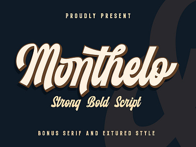 Monthelo blankids classic font logo modern poster a day re branding retro car typography victorian vintage