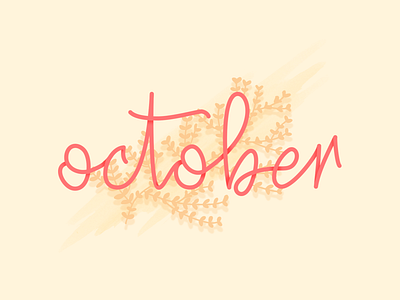 October colors digital hand lettering handlettering lettering month type