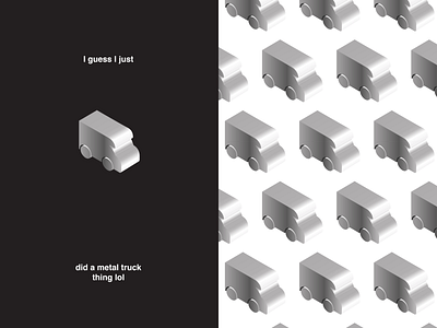 metal truck isometric isometric icons