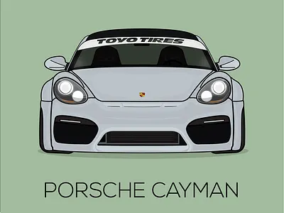 Pandem Cayman 🚗💨 adobe car cayman green illustrator porsche race