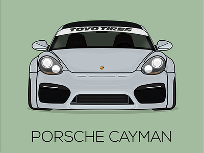 Pandem Cayman 🚗💨 adobe car cayman green illustrator porsche race