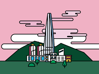 SEOUL SKY design graphic illustration