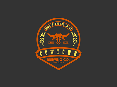 Cow Brew brew design logo