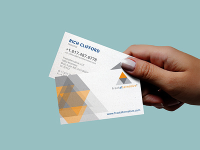 Fractalternative branding business card business card design business card mockup design logo