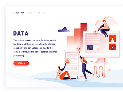 Data upload design illustration