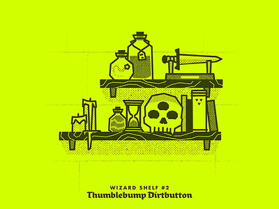 Wizard Shelf #2 illustration illustrator vectober vector wizard
