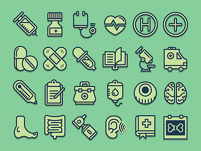 Medical Icons design flat icon icons illustration medical ui ux vector