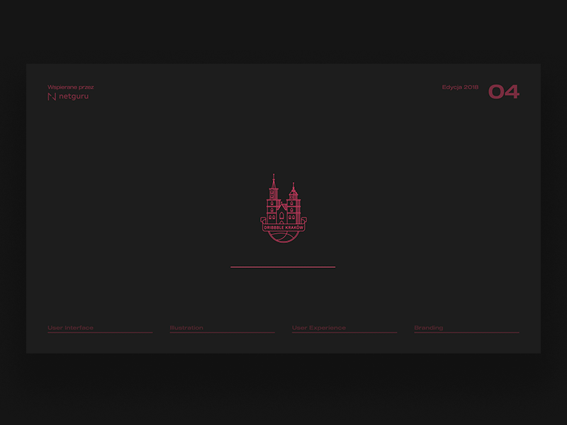 🏀 Dribbble Krakow Meetup 04 – Intro Sequence 📽 animation event interaction intro motion presentation sequence