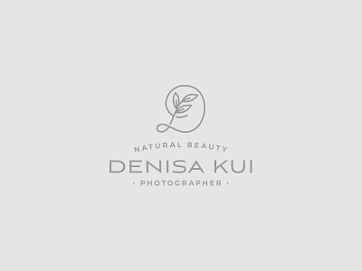 Denisa Kui Photographer beauty brand branding icon leaf logo logo design monogram nature photo photography
