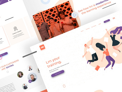 ILRN Landing page design illustration landing page ui ux web