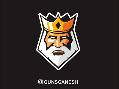 King badge badge logo badgedesign brand cartoon char dailylogo design esport forsale graphic head identity logo mascot