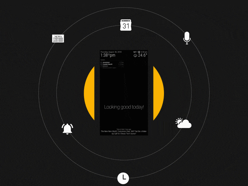 Smart Mirror project - tangible interaction design after effects iot tangible ui