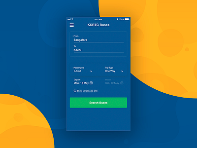 Bus booking app interface booking interface bus booking bus ticket design interfacedesign ksrtc layout product screen uiux