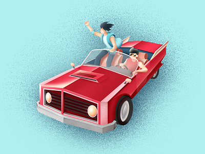 Old driver pick me up. 老司机带带我 illustration ui