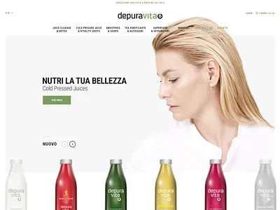 Depuravita clean homepage landing