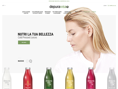 Depuravita clean homepage landing